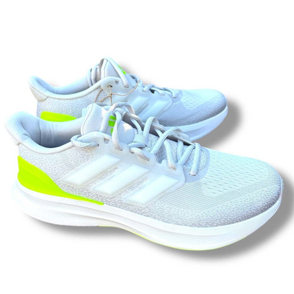 Adidas UltraRun 5J Size 7‎ Grey/White/Lucid Lemon Running Athletic Sneaker - Picture 2 of 10